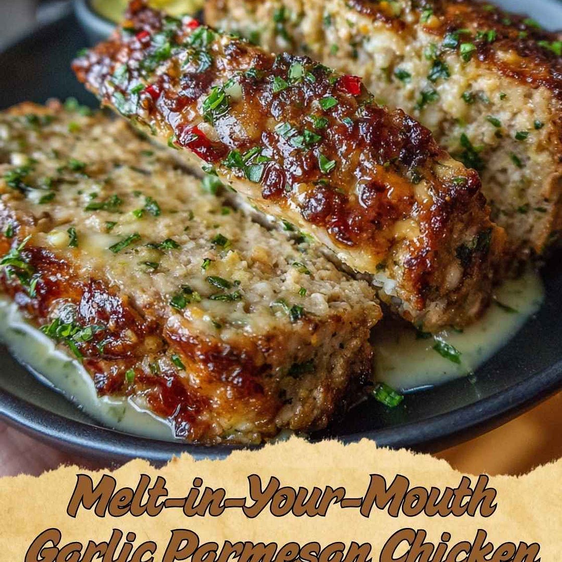 Garlic Parmesan Chicken Meatloaf