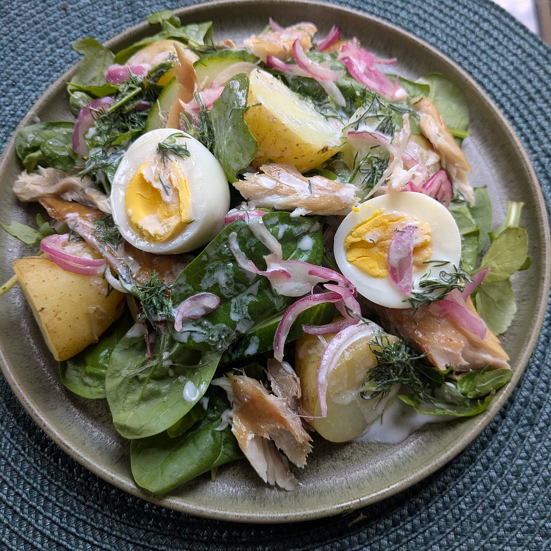 Smoked Mackerel, New Potato and Egg Salad
