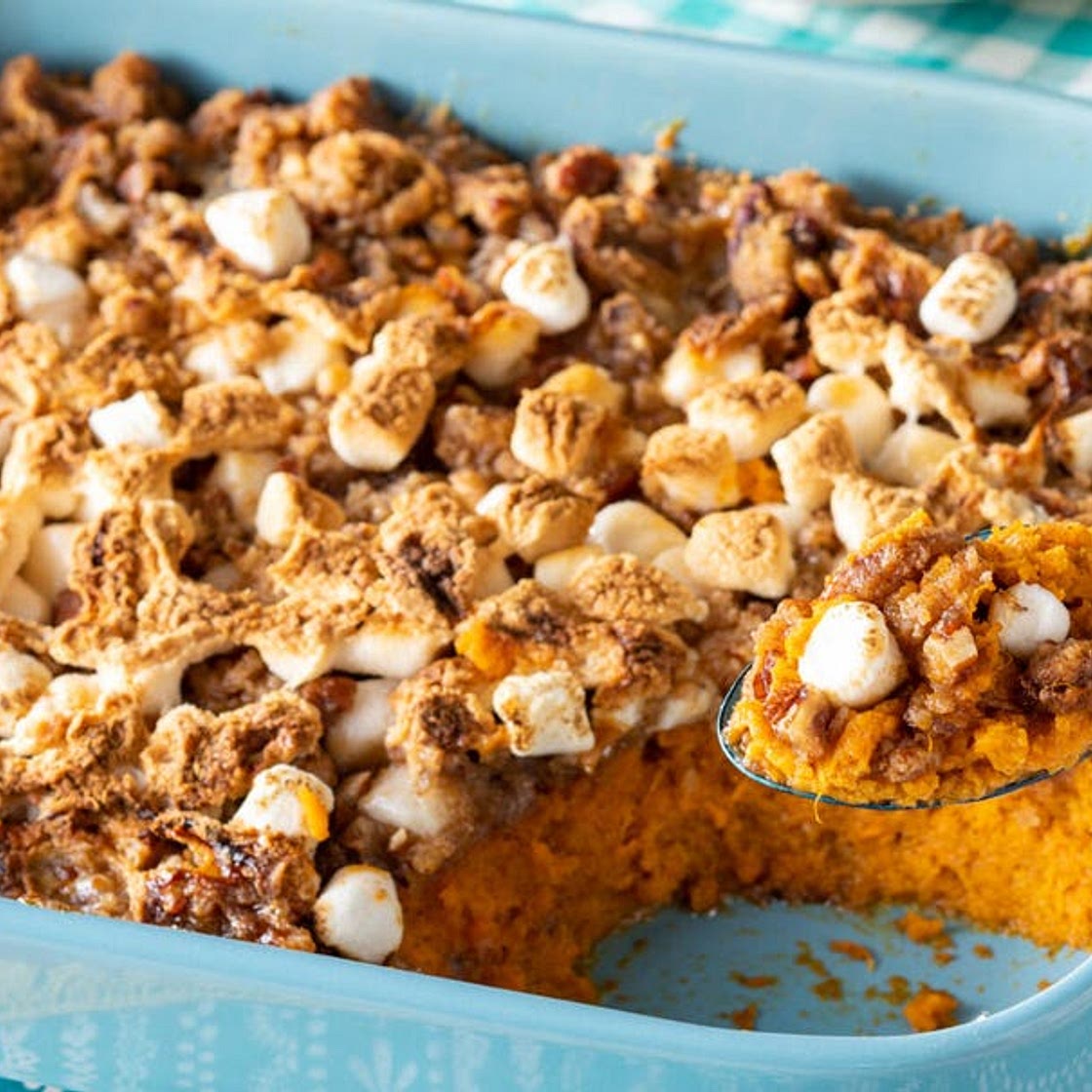 Sweet Potato Casserole with Marshmallow