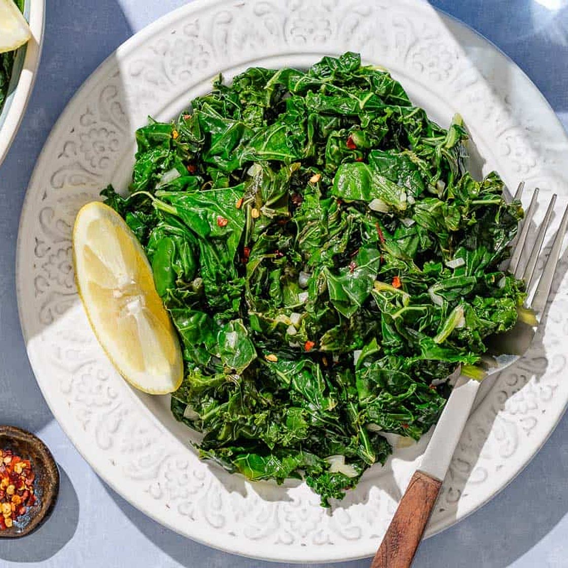 Horta (Greek Braised Greens with Lemon and Garlic)
