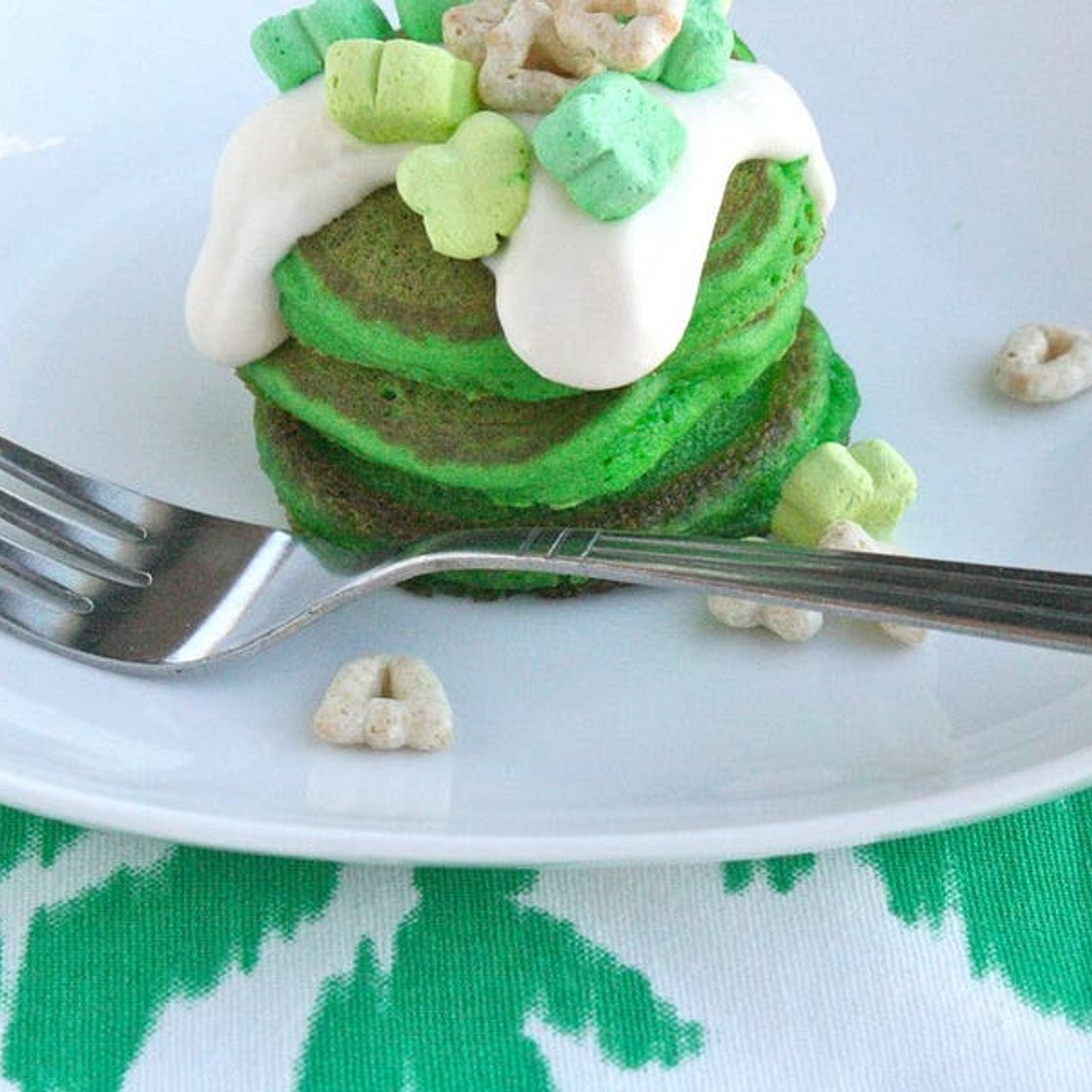 Green Velvet Silver Dollar Pancakes