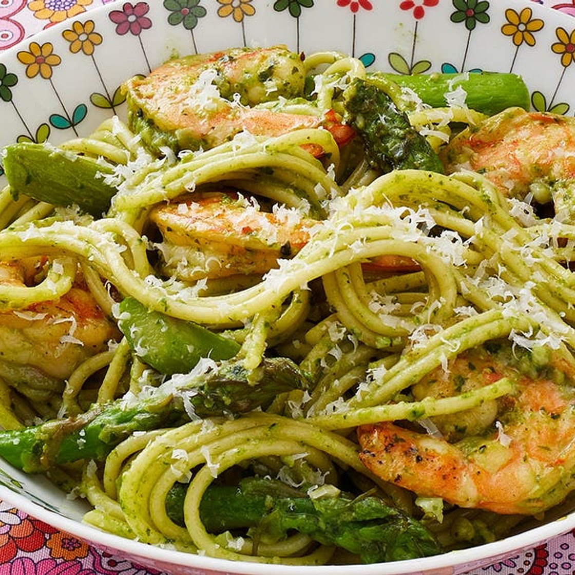 Shrimp Pesto Pasta