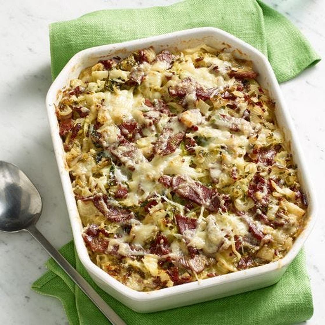 Baked Corned Beef and Cabbage Hash