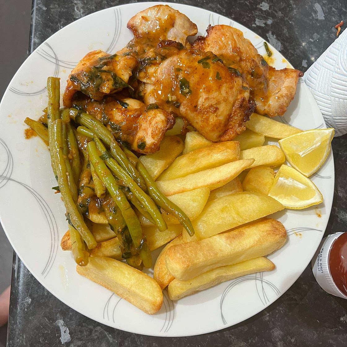 Lemon Garlic Butter Chicken and Green Beans Skillet