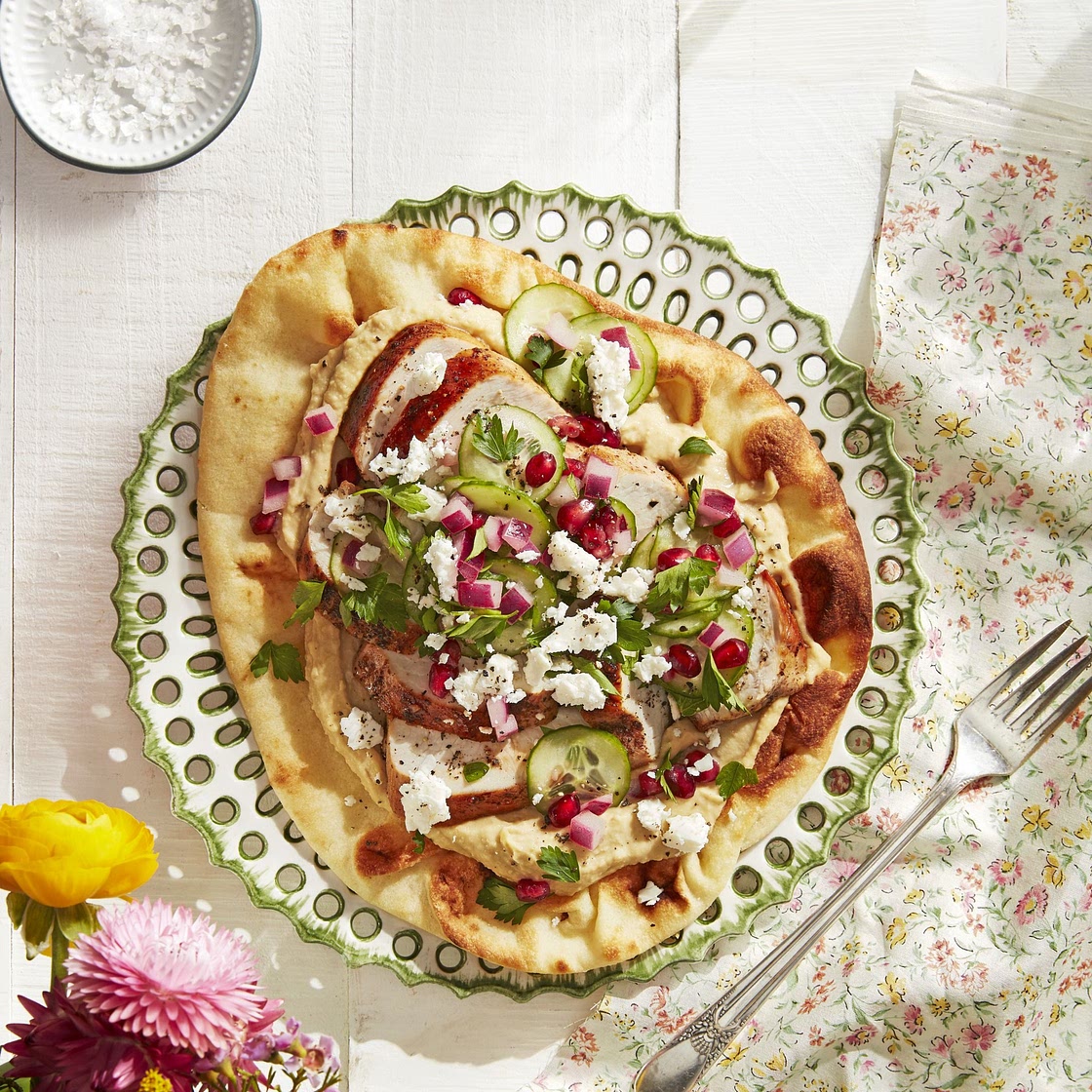 Spiced Chicken Flatbreads