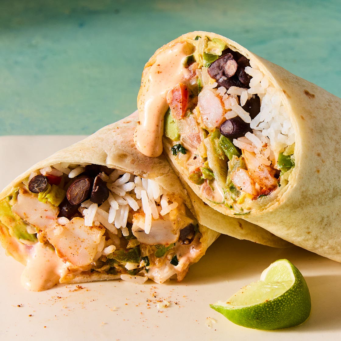 Old Bay Shrimp Burritos