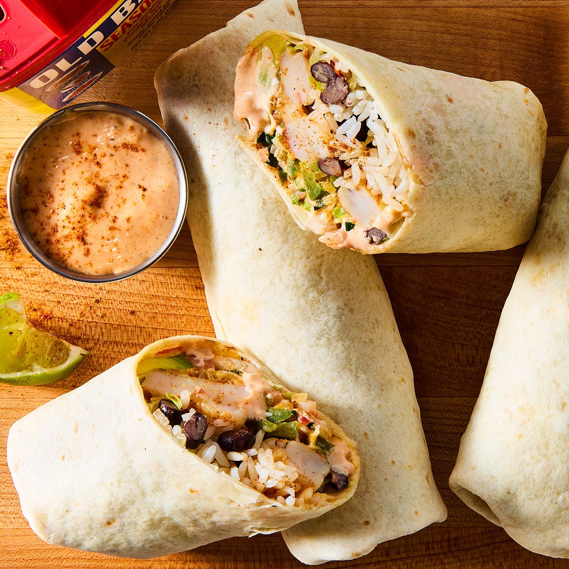 Old Bay Shrimp Burritos