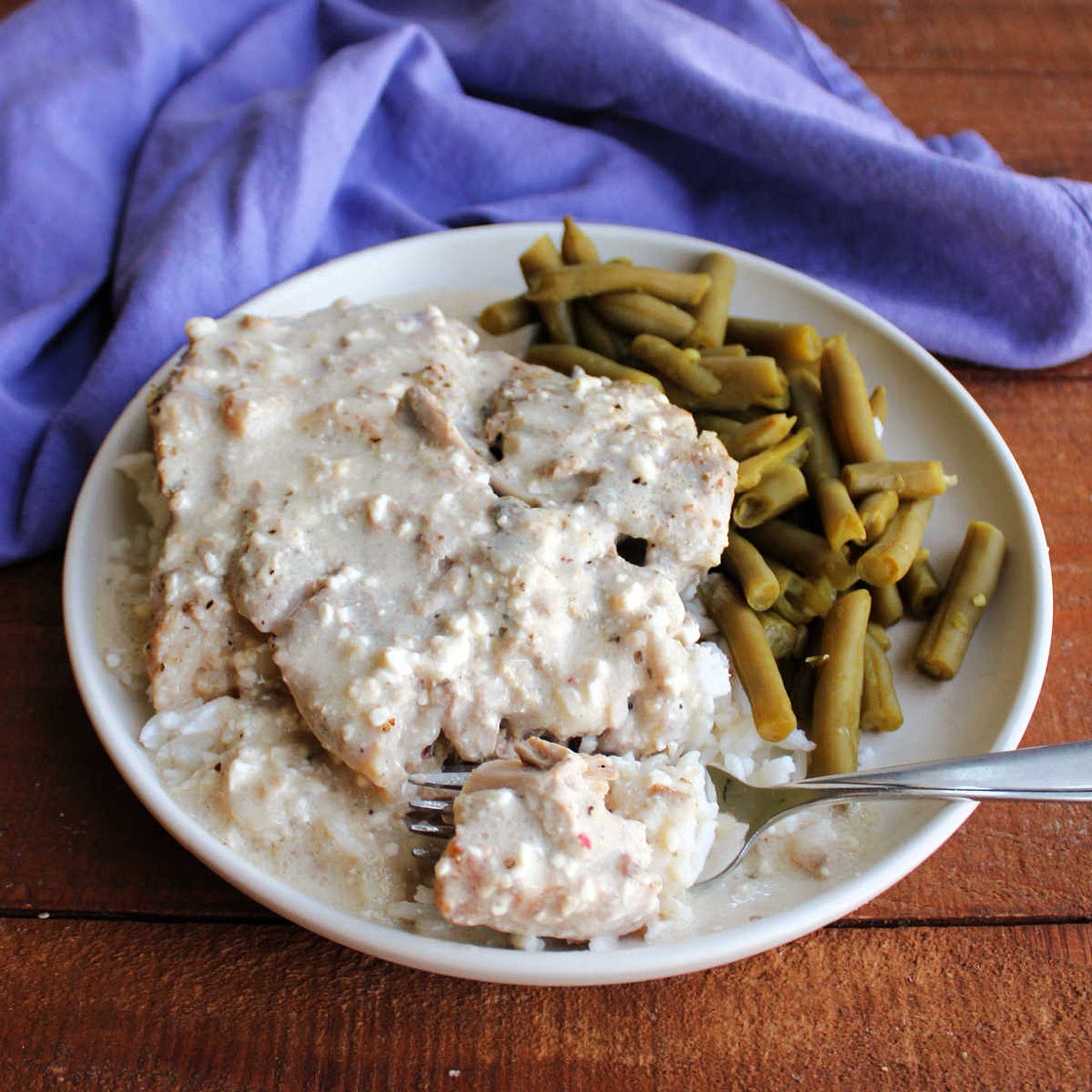 Crockpot Creamy Ranch Pork Chops