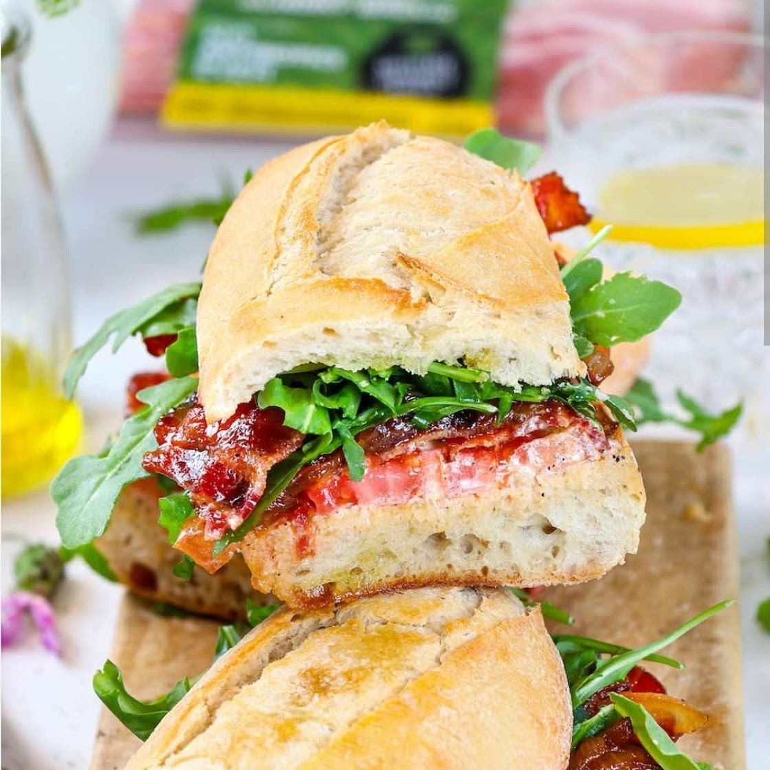 Chipotle chicken bacon sandwiches