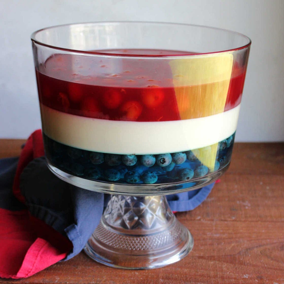 Red, White and Blue Jello Salad