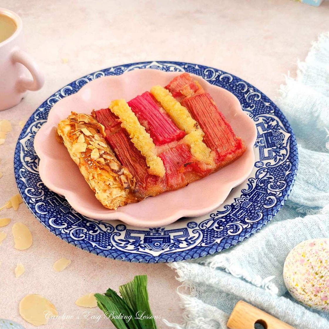 Easy Rhubarb Frangipane Puff Pastry Tart