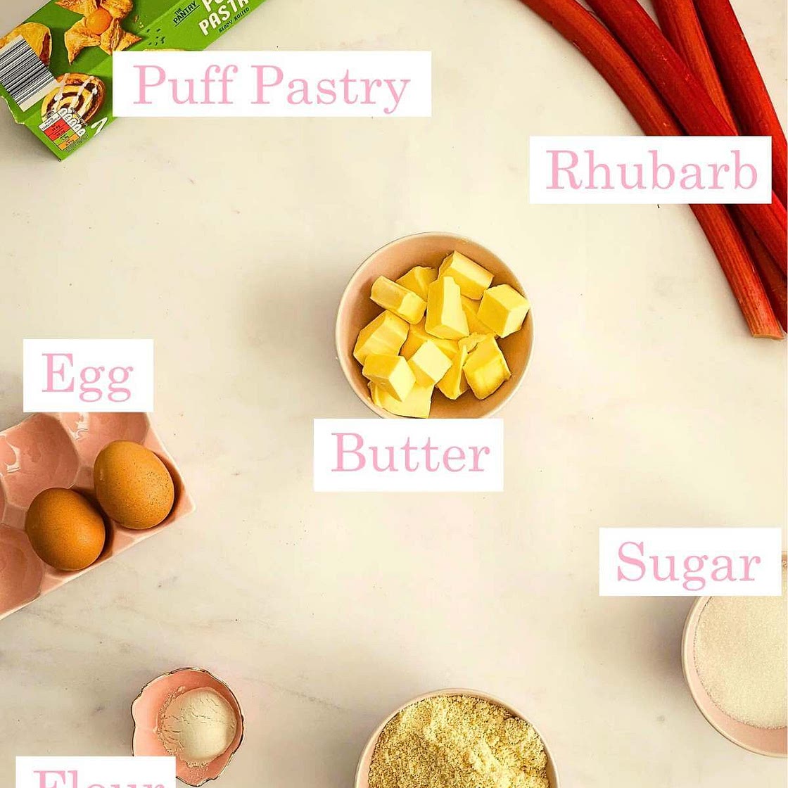 Easy Rhubarb Frangipane Puff Pastry Tart