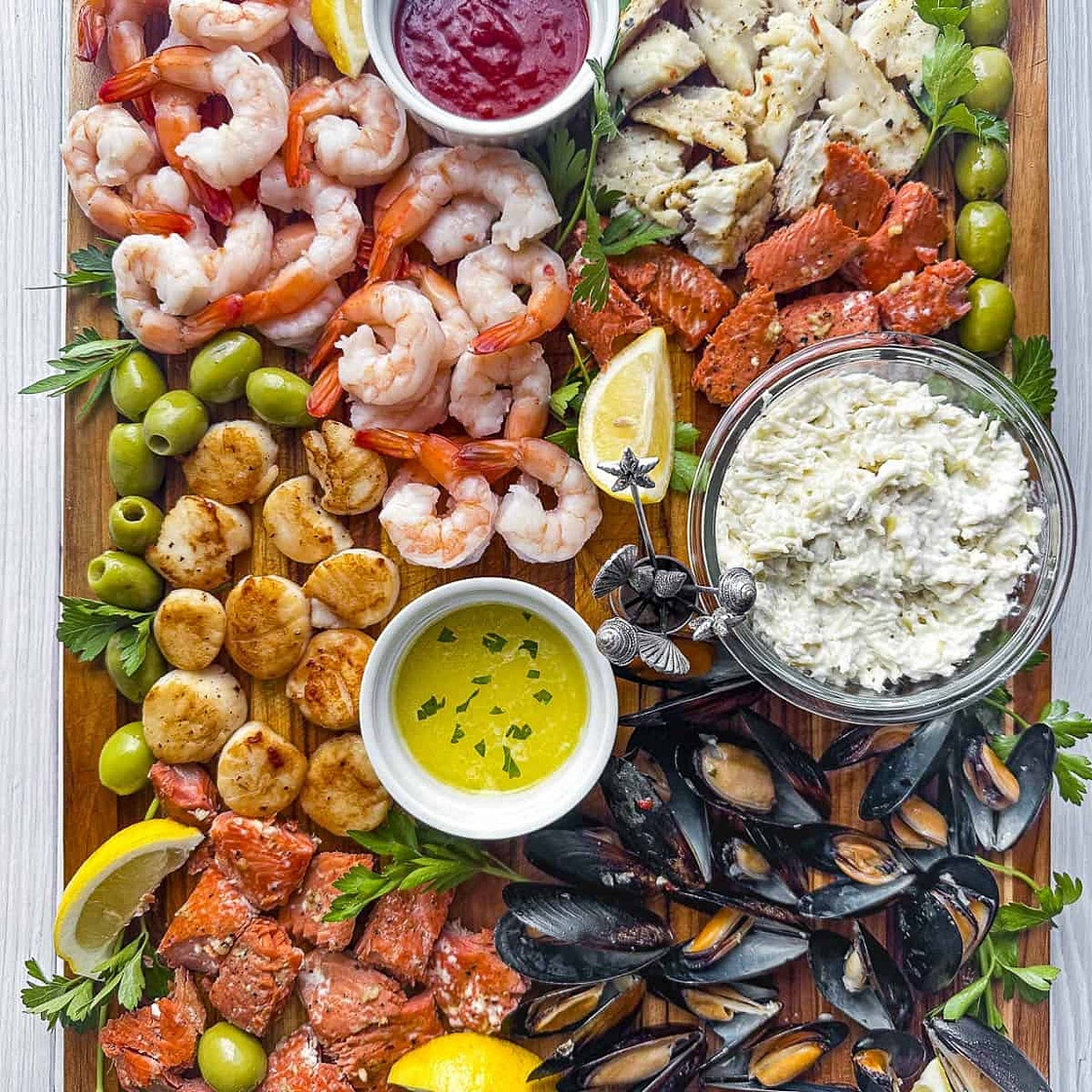 Quick and Easy Seafood Charcuterie Board