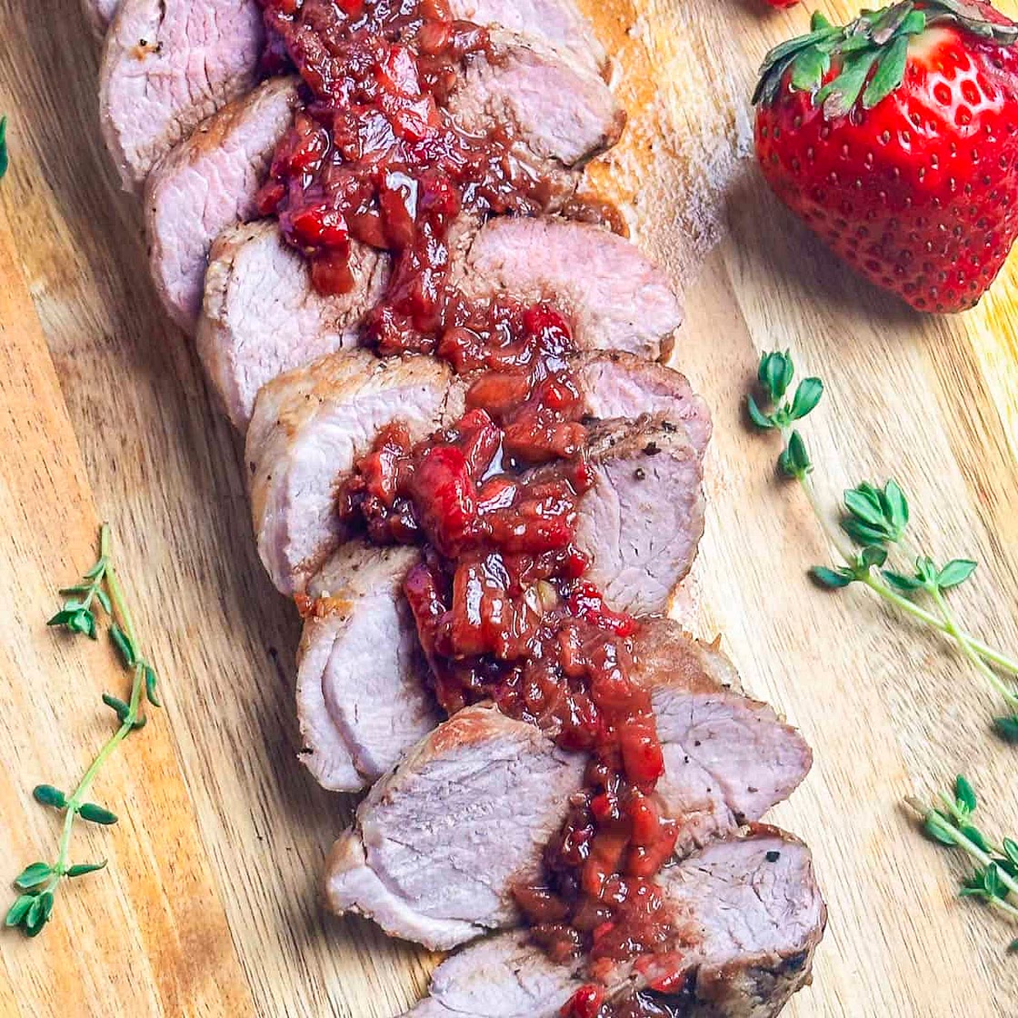 Pork Tenderloin with Strawberry Balsamic Sauce Recipe