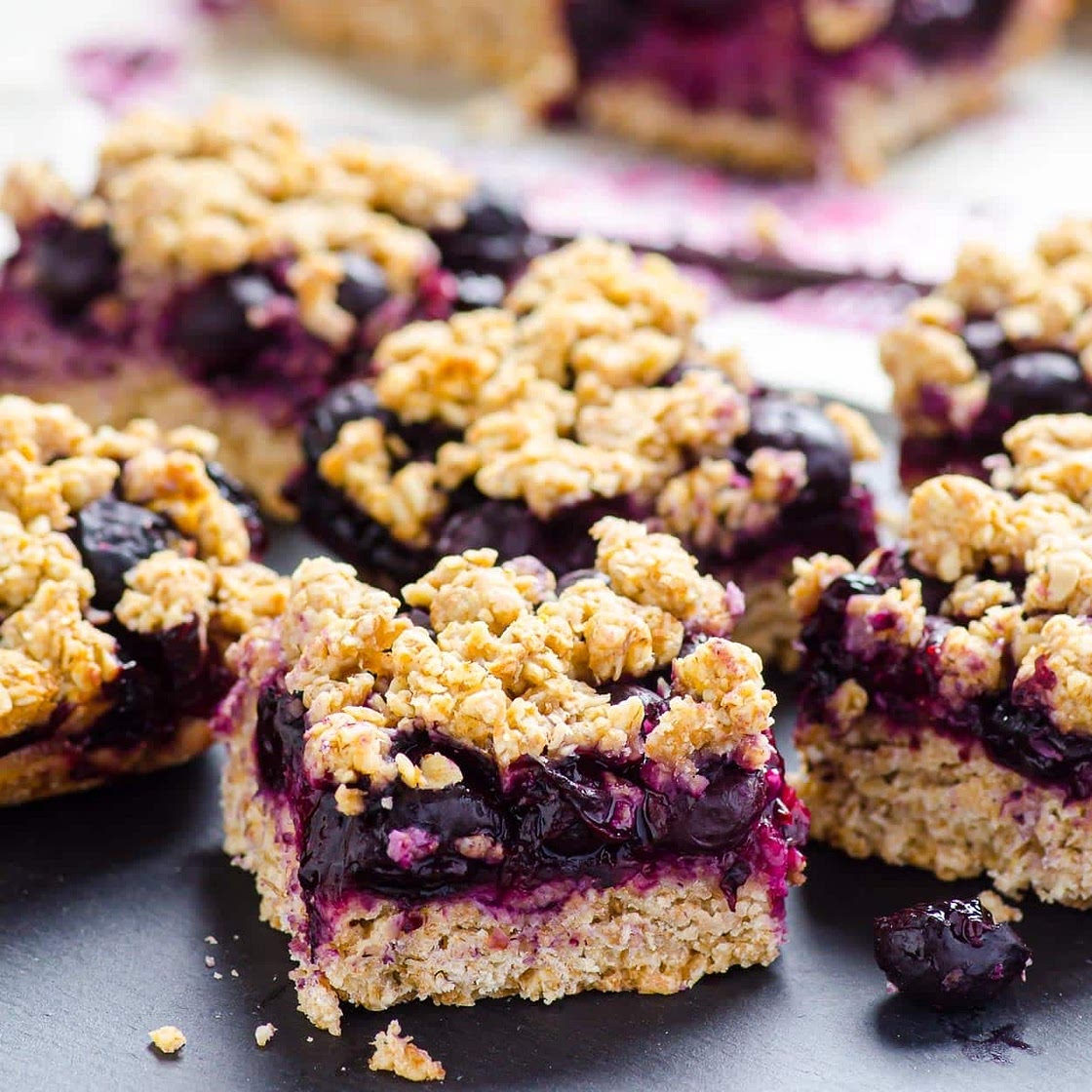 Blueberry Oatmeal Crumble Bars
