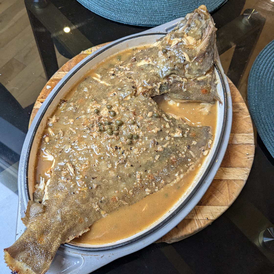Baked Plaice with Brown Butter Sauce