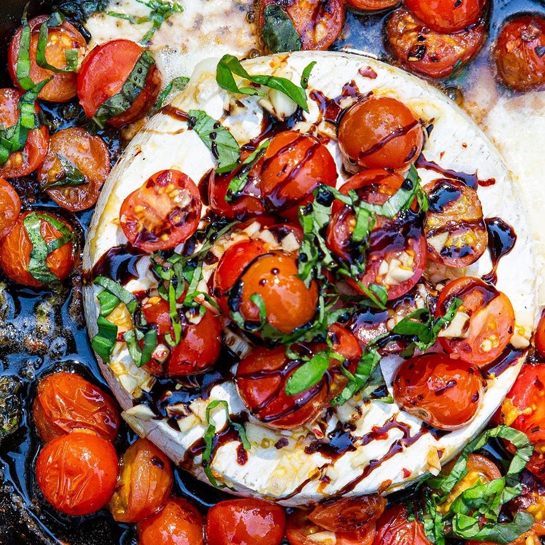 Campfire Caprese Brie
