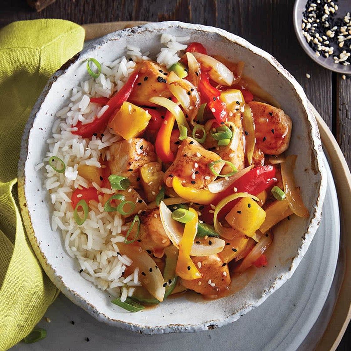 Freezer recipe - Sweet Hawaiian Chicken or Beef with Stir Fry Vegetables
