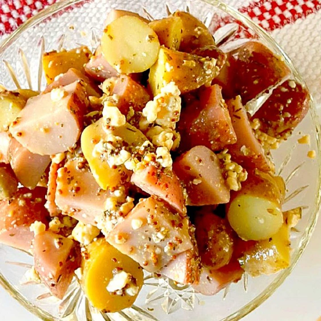 Red White and Blue Cheese Potato Salad