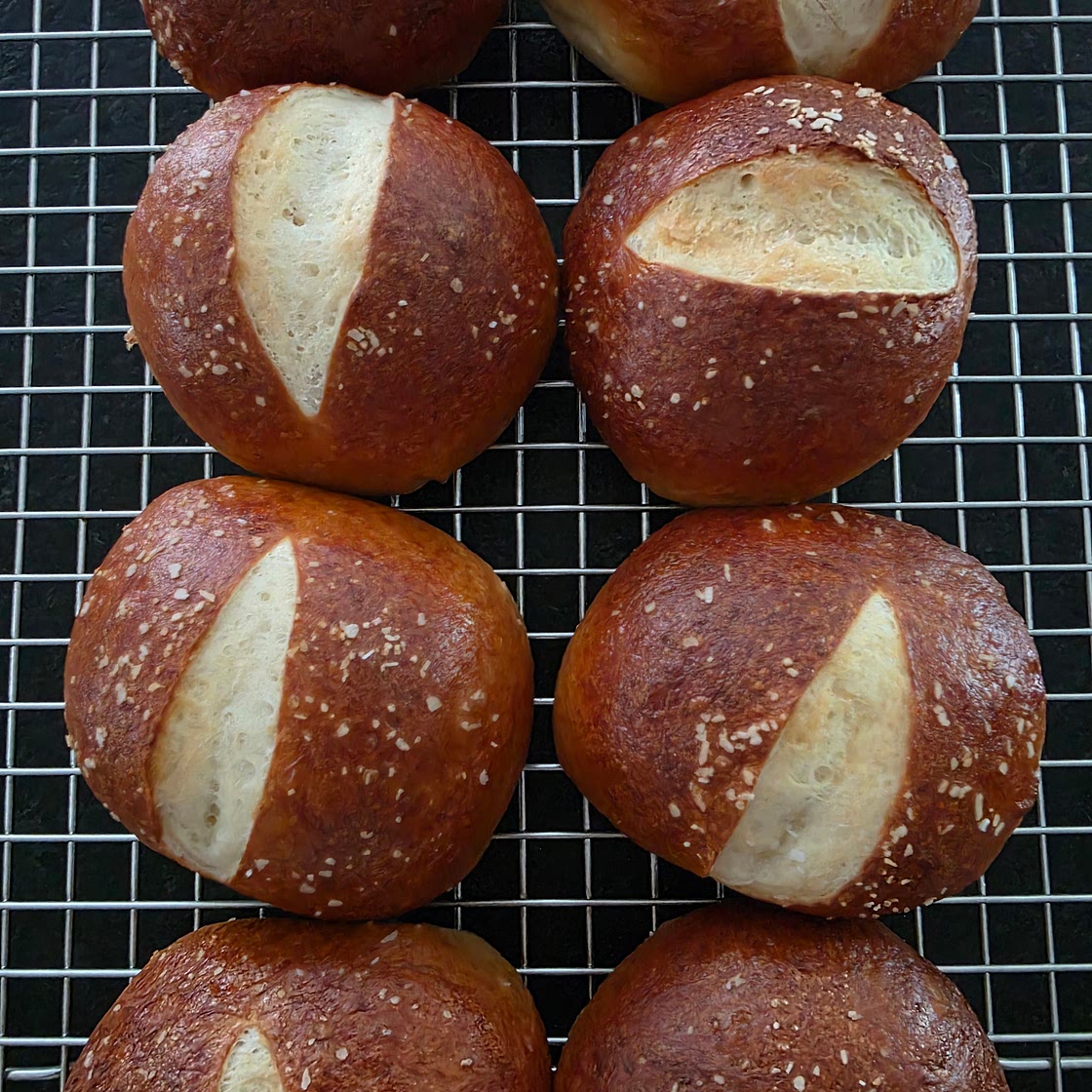 Soft and Fluffy Pretzel Buns