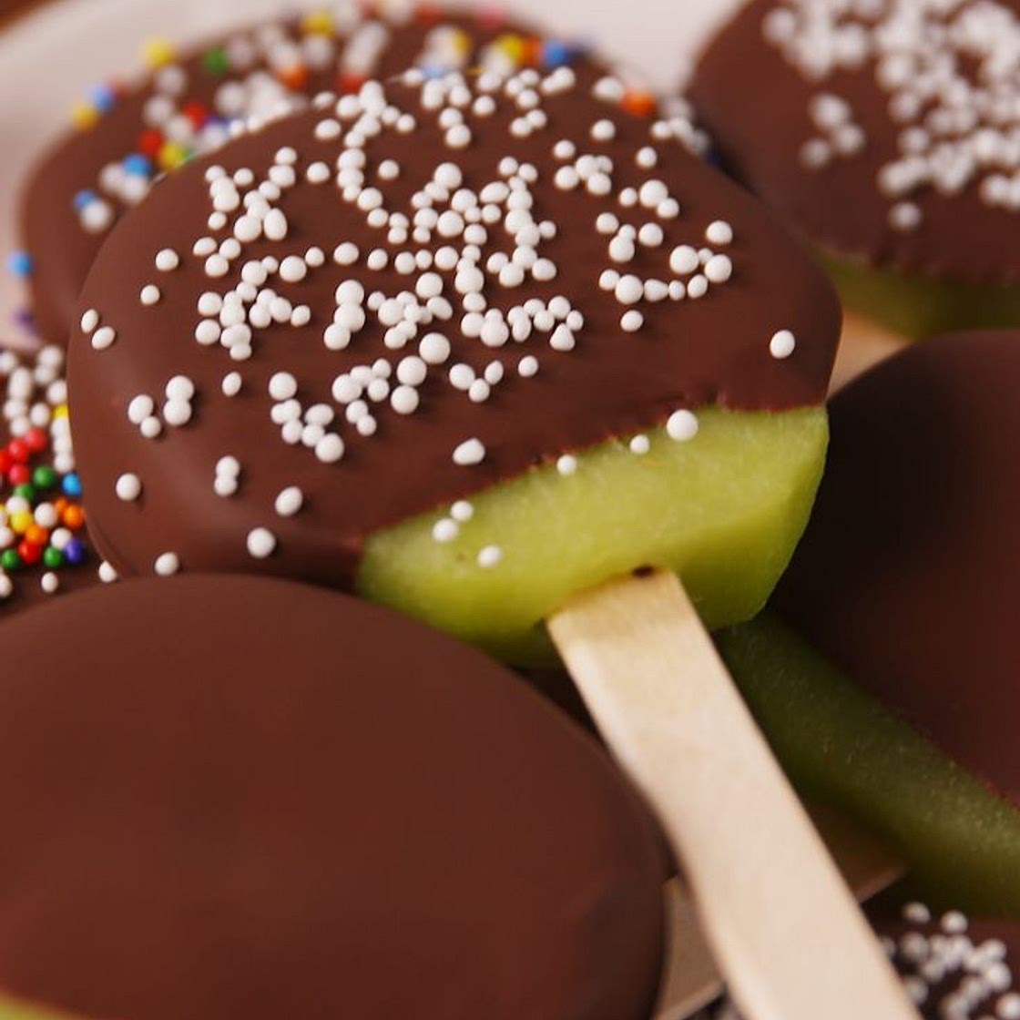 Chocolate Kiwi Pops