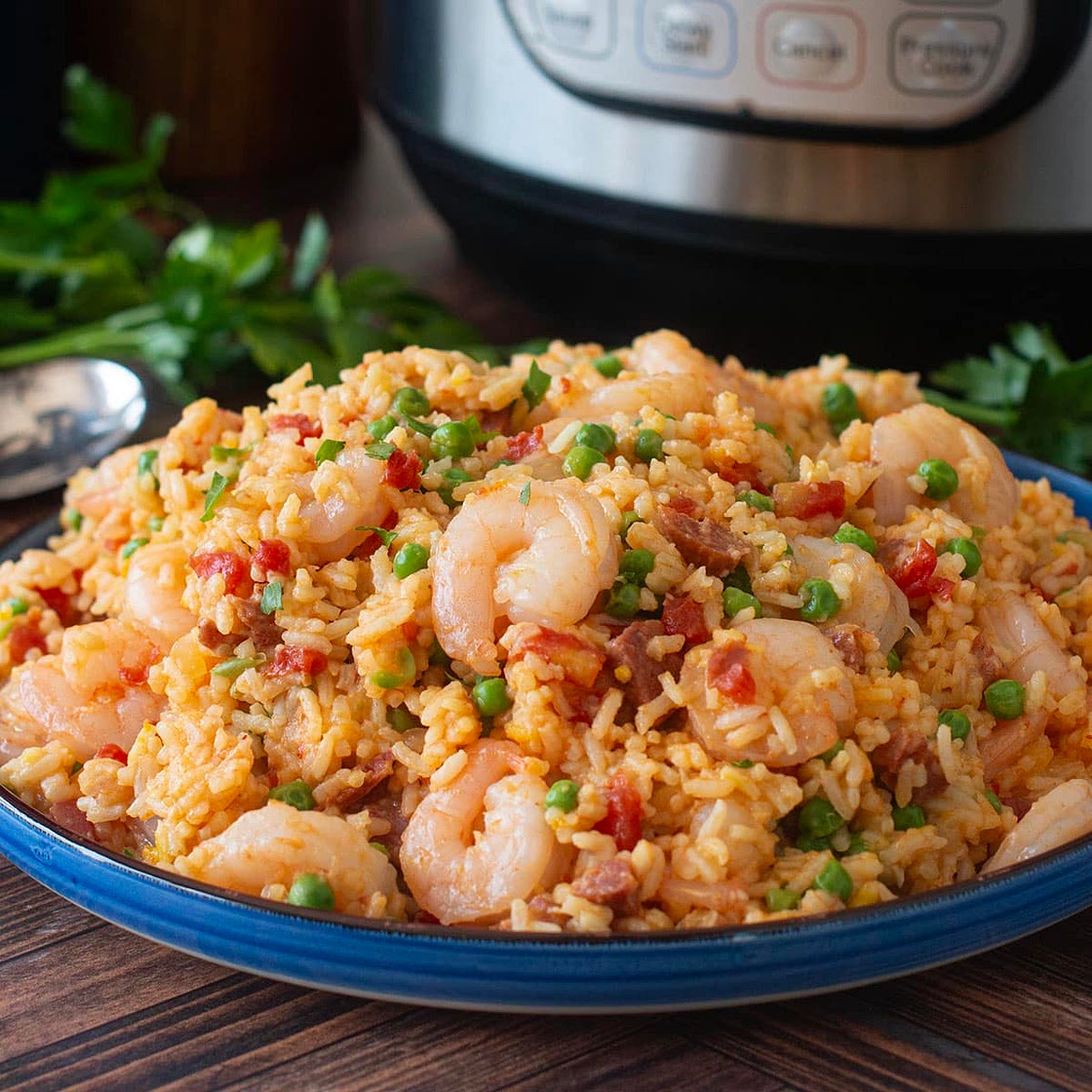 Instant Pot Paella with Shrimp and Sausage Recipe