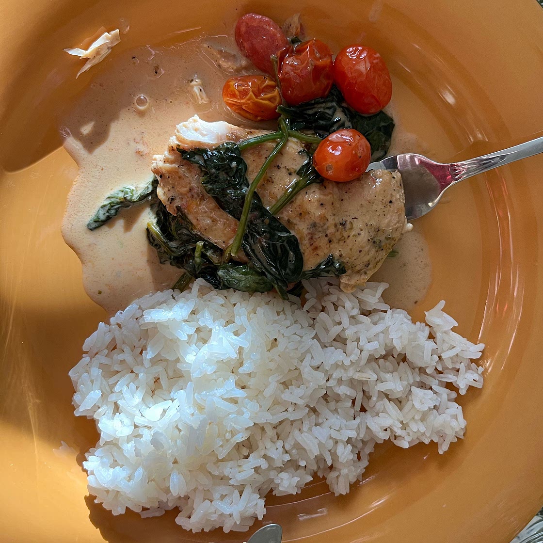 Skinny Creamy Tuscan Chicken