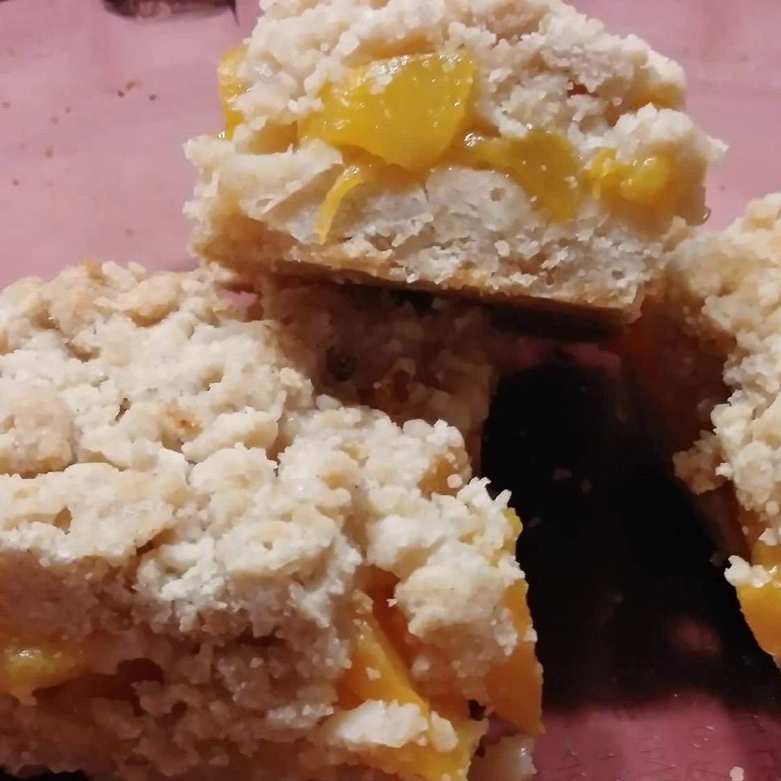 Fresh Peach Crumb Bars