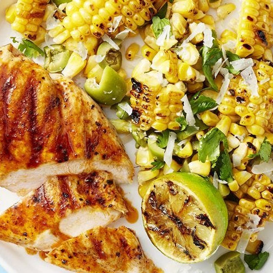 Grilled Chicken with Smoky Corn Salad