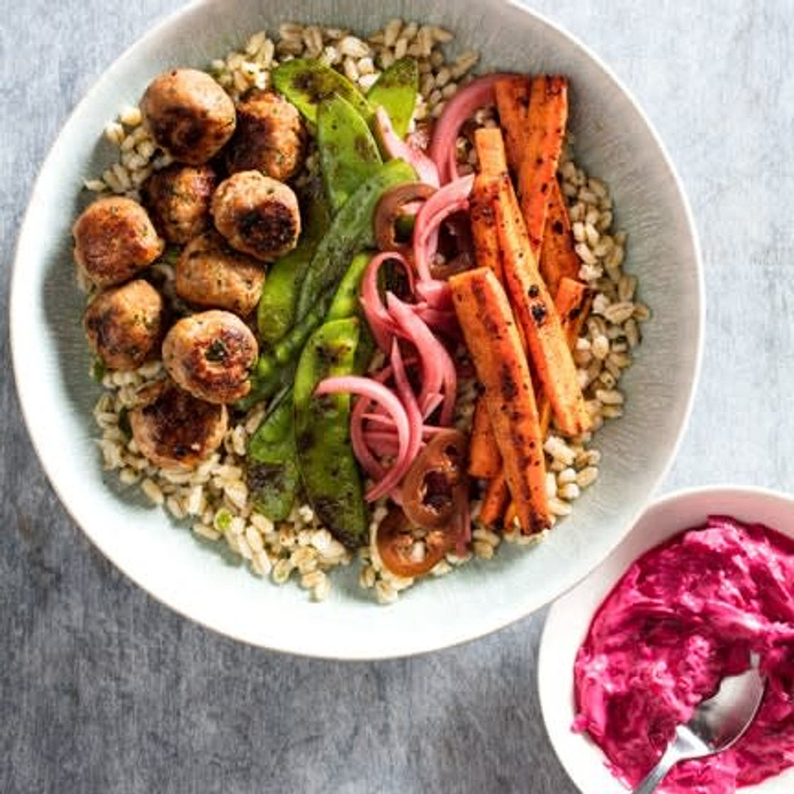 Turkey Meatball and Barley Bowl