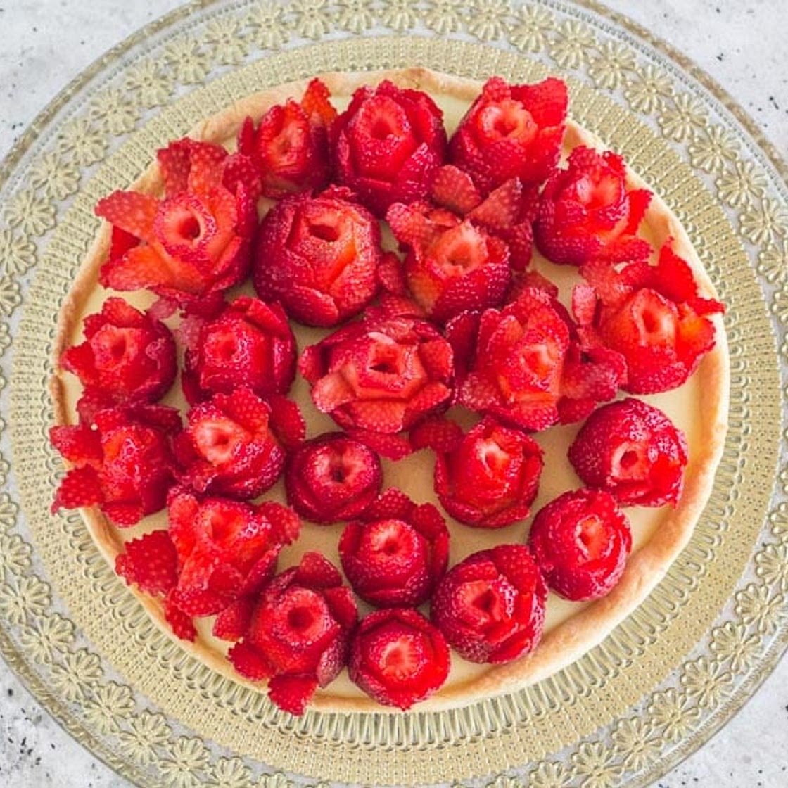 Strawberry Rose Tart