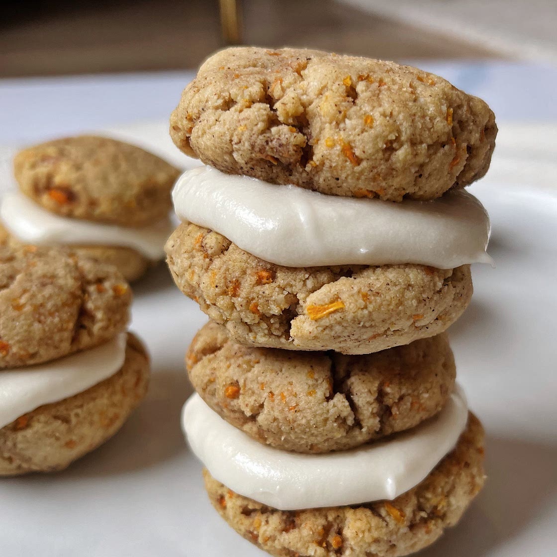 Gluten-Free Carrot Cake Cookie Sandwiches