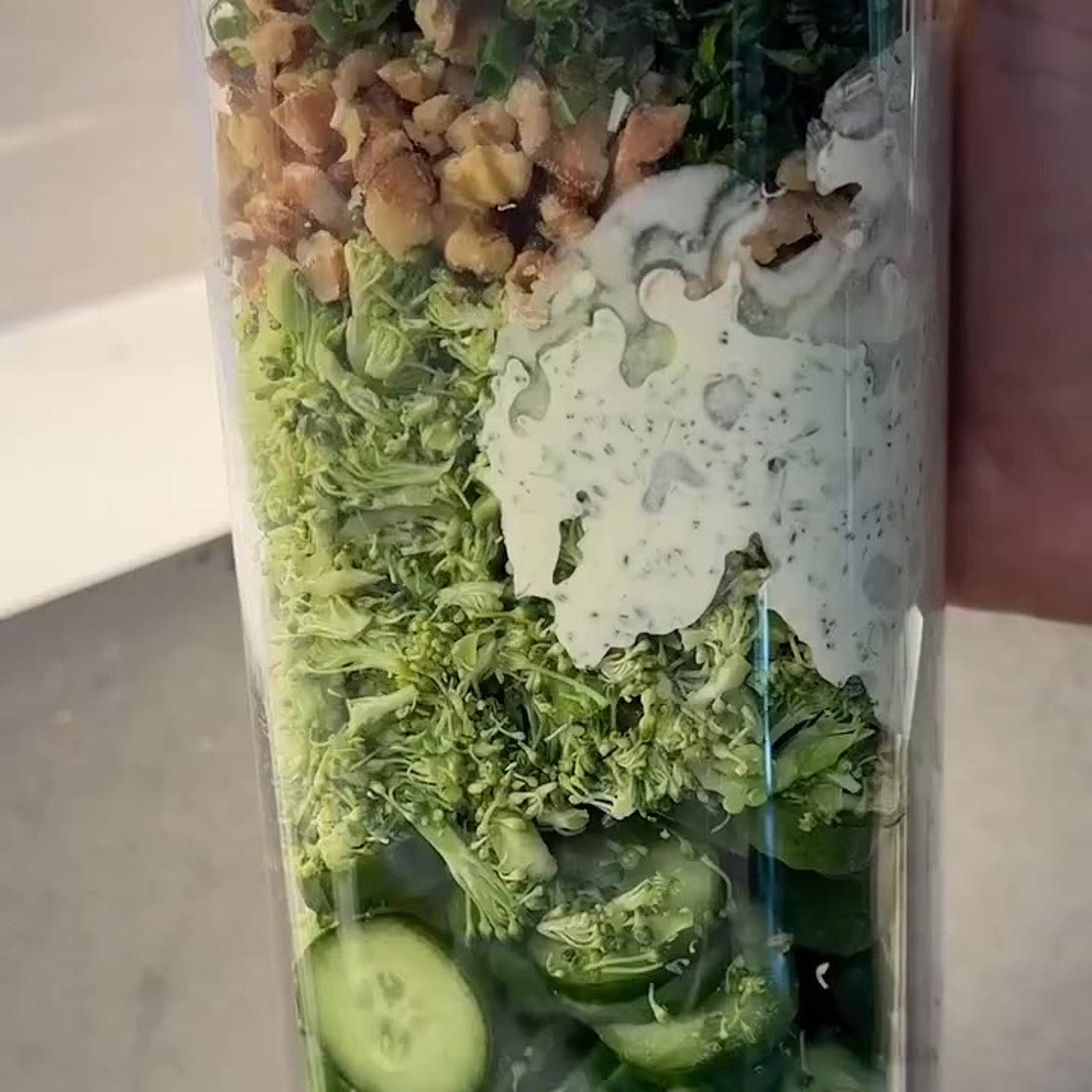 Creamy Cucumber Avocado Broccoli Salad