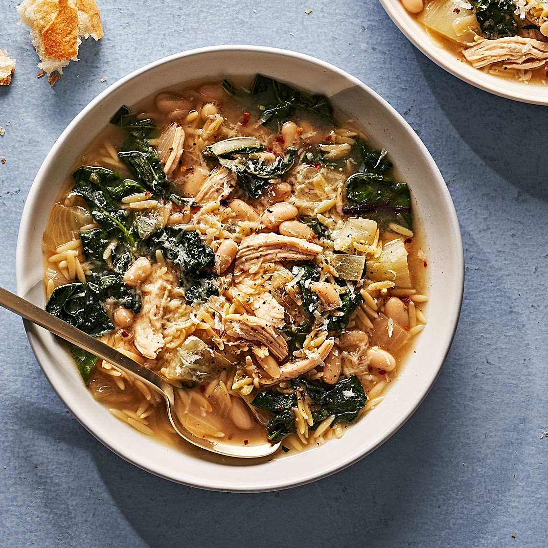Lemony Chicken & Orzo Soup