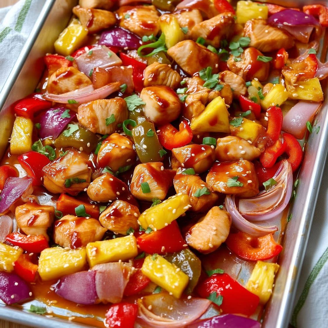 Summer Hawaiian Chicken Bake with Veggies