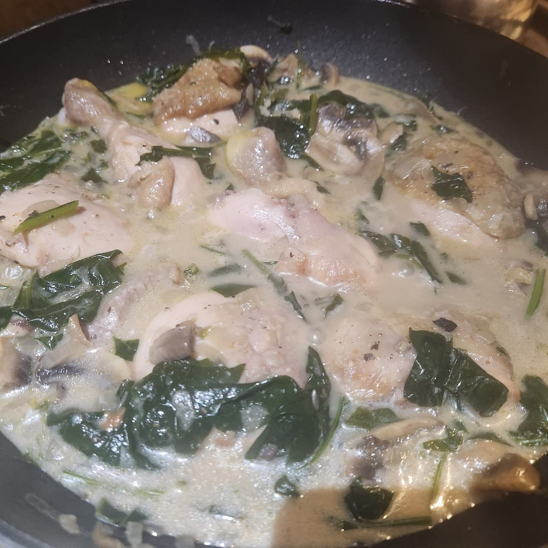 Chicken Florentine Recipe - Chicken with Spinach and Mushrooms