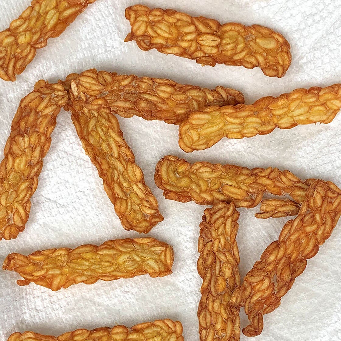 Baked or Fried Tempeh Crisps