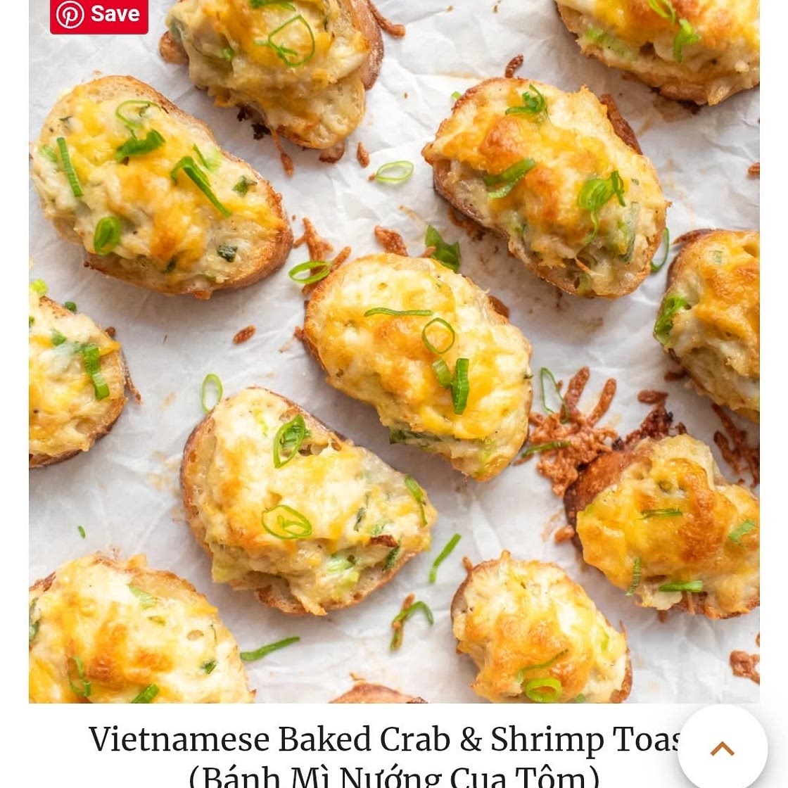 Vietnamese Baked Crab & Shrimp Toast