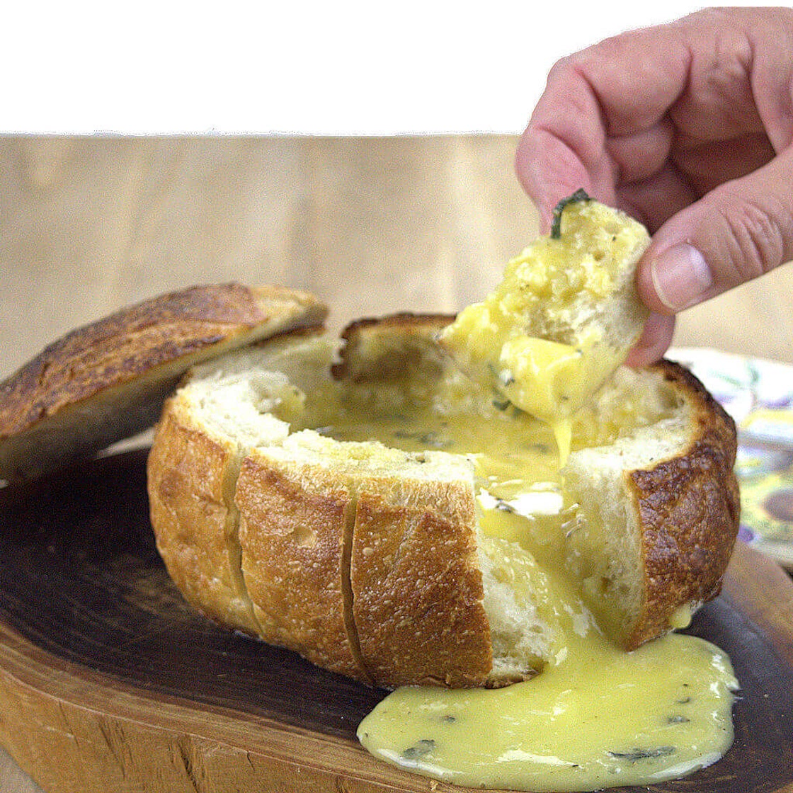 Easy Baked Brie in Bread with Sage