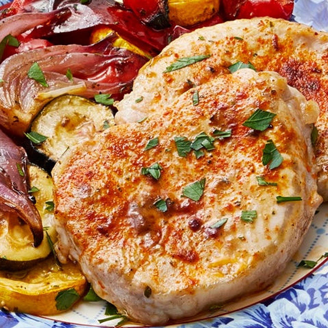 Sheet-Pan Ranch Pork and Veggies
