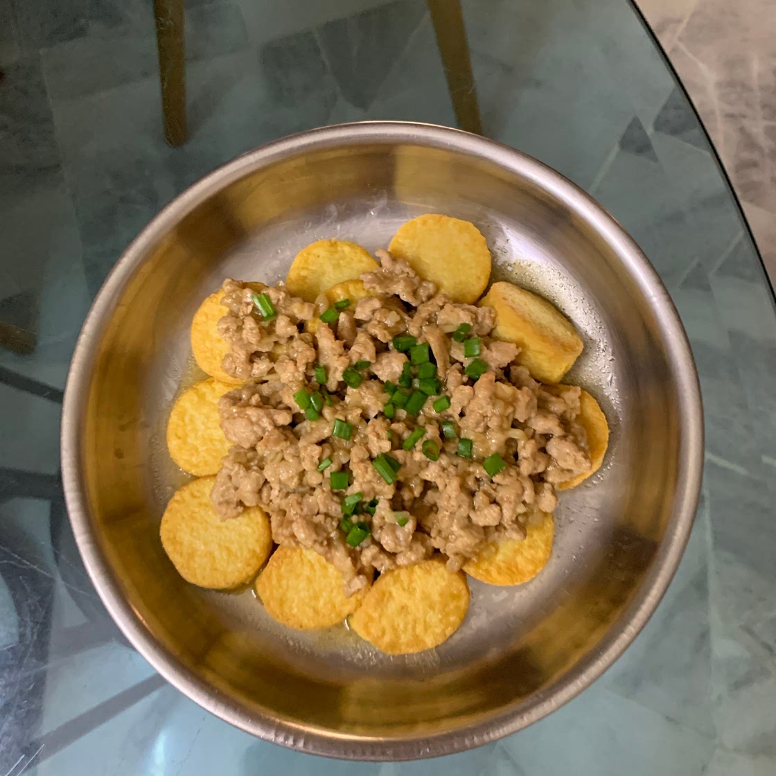 Simple Egg Tofu with Minced Pork