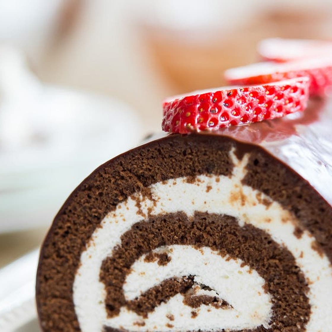 Chocolate Swiss Roll Cake