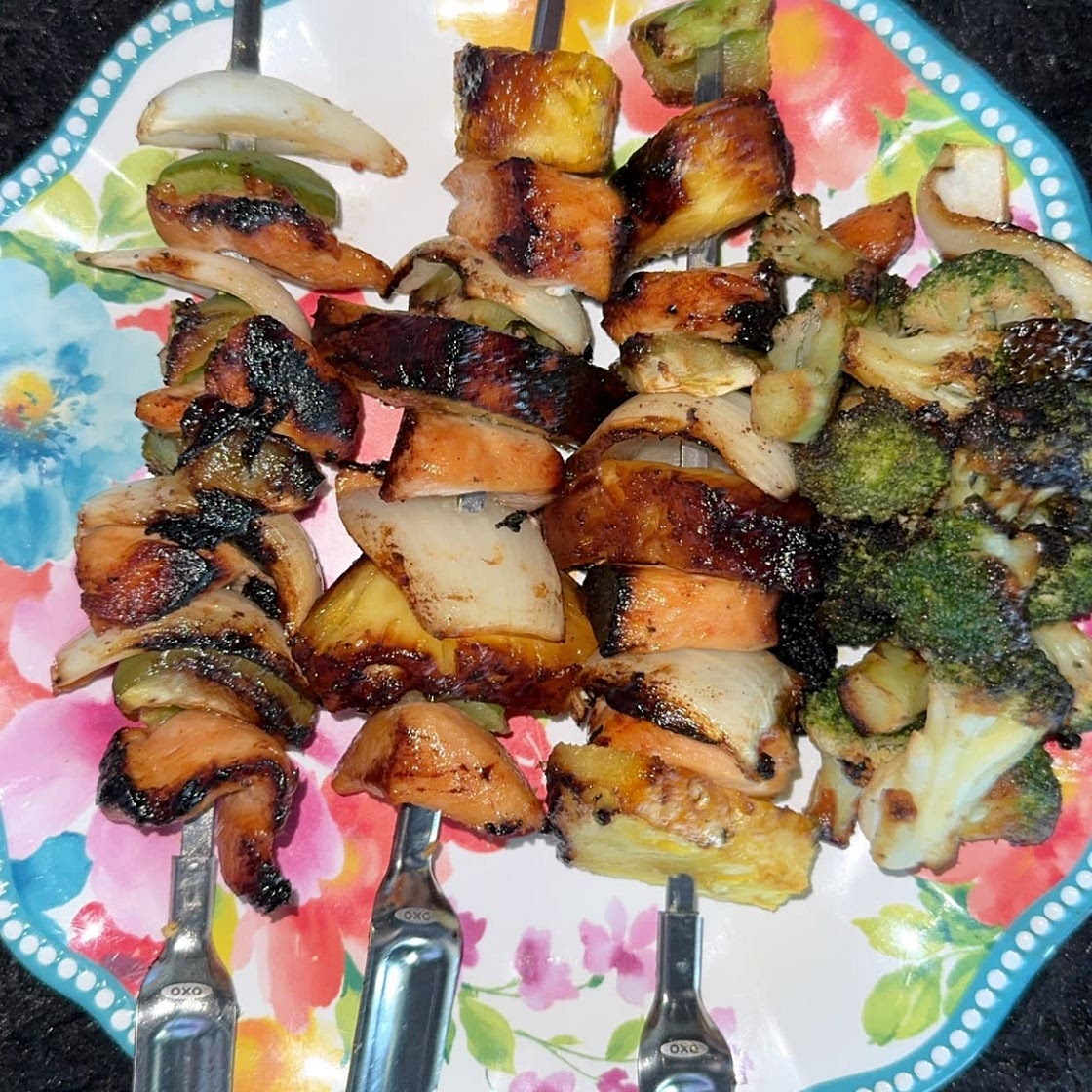 Hawaiian Chicken Kebabs