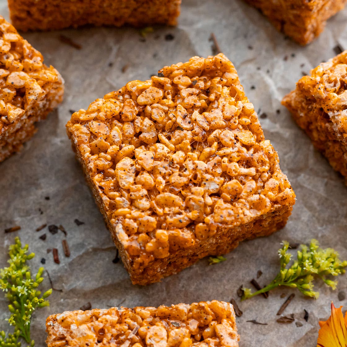 15-Minute Thai Tea Rice Krispie Treats