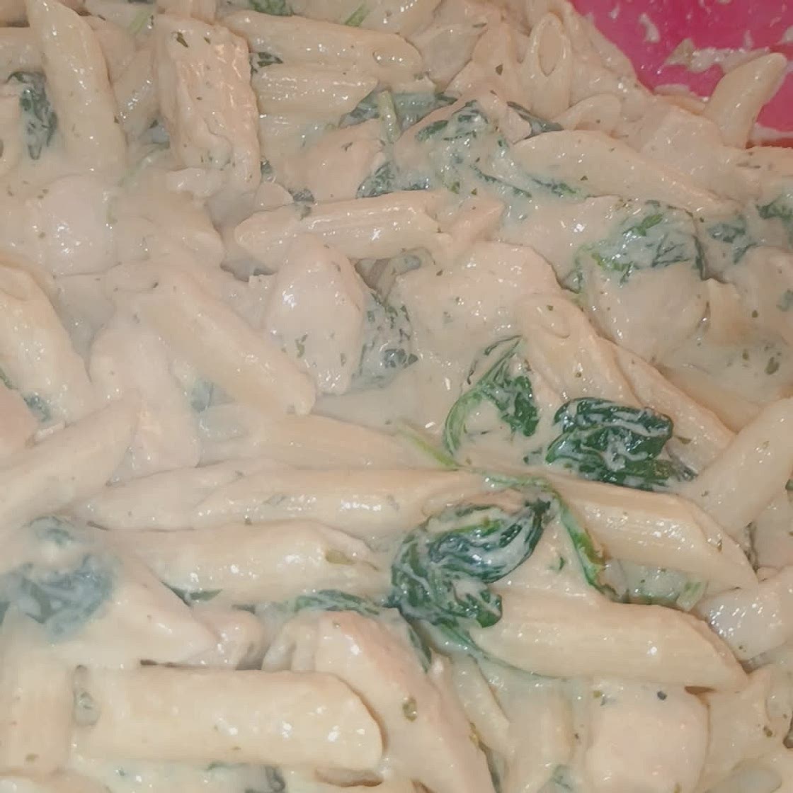 One Pot Creamy Pesto Chicken Pasta