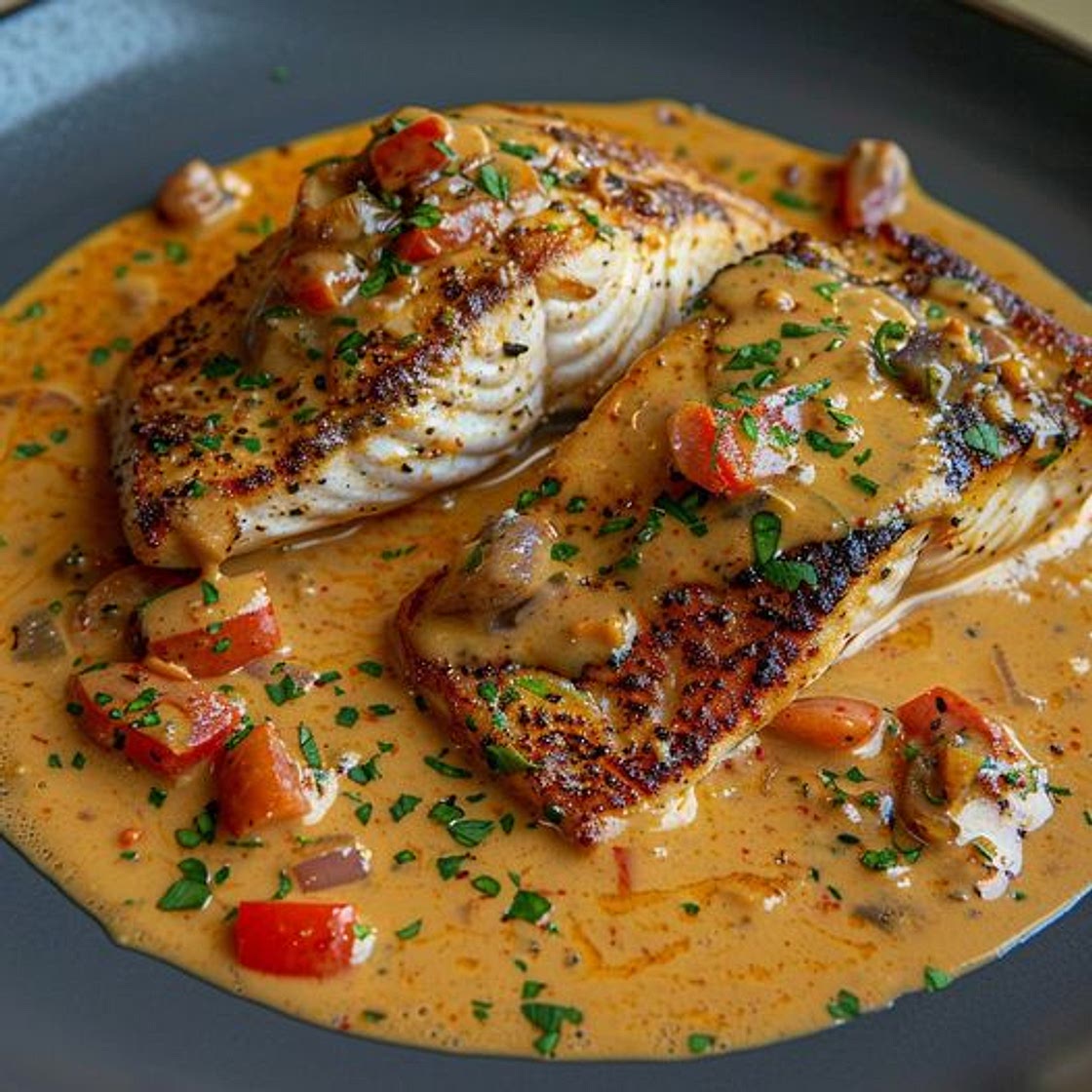 Red Snapper with Creamy Creole Sauce
