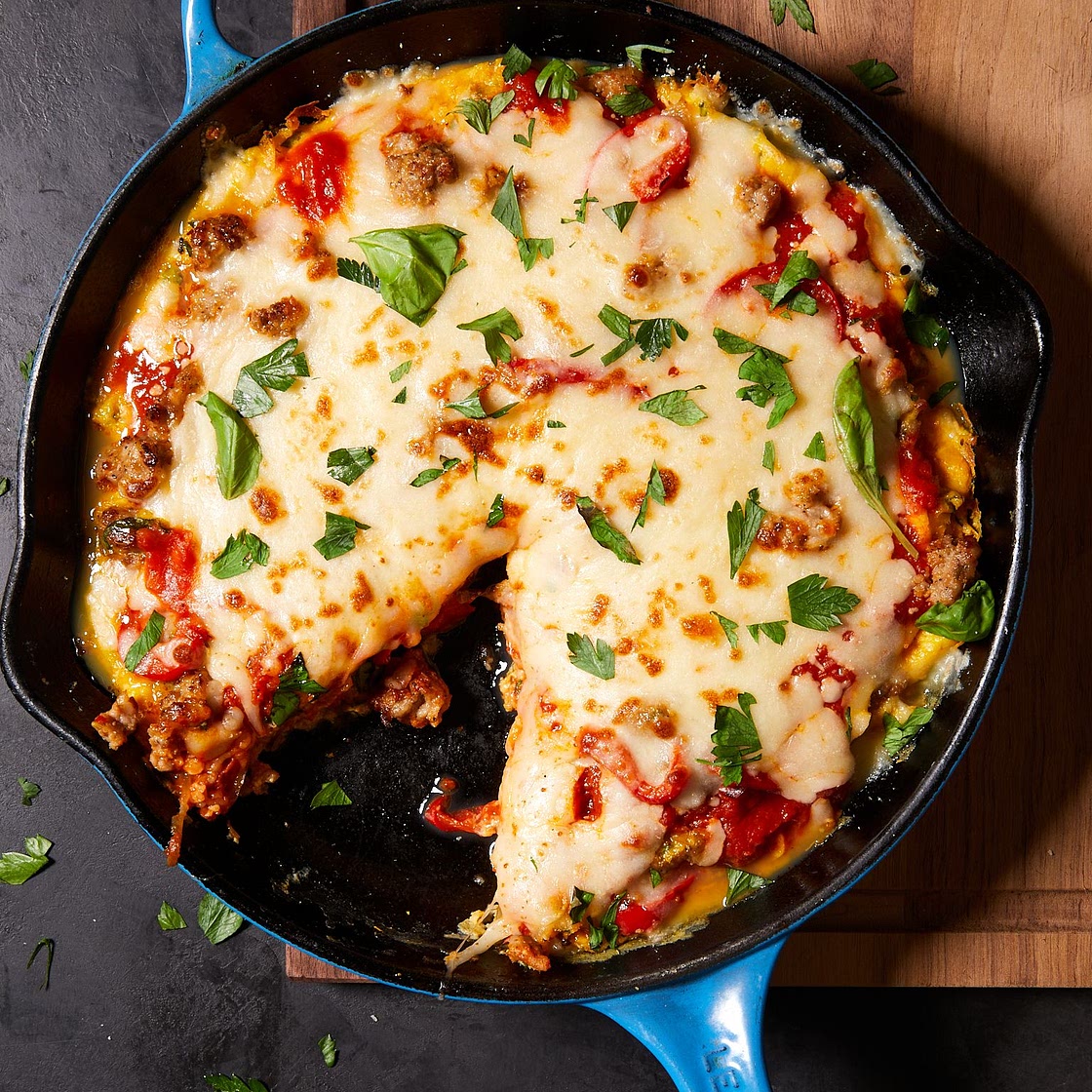 Italian Sausage & Pepper Frittata Affogato