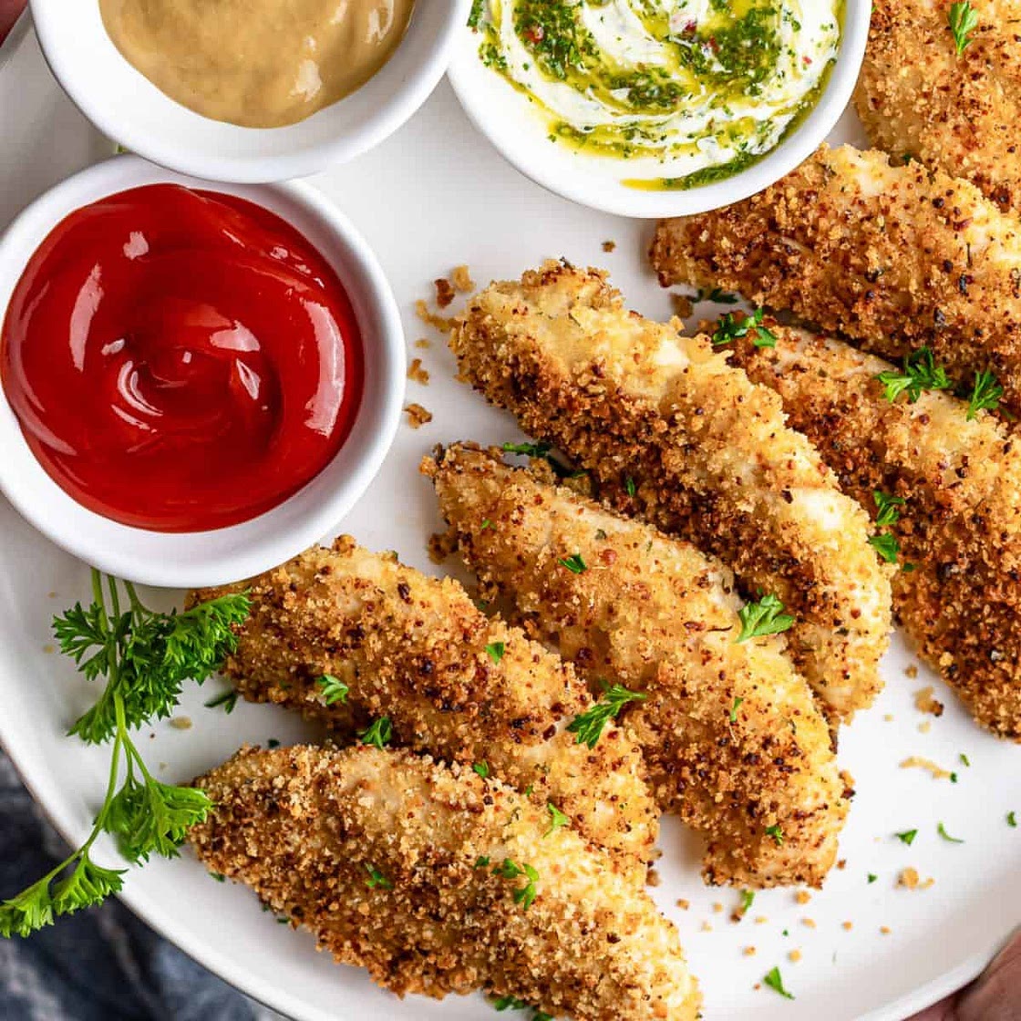 Crispy, Easy Baked Chicken Tenders