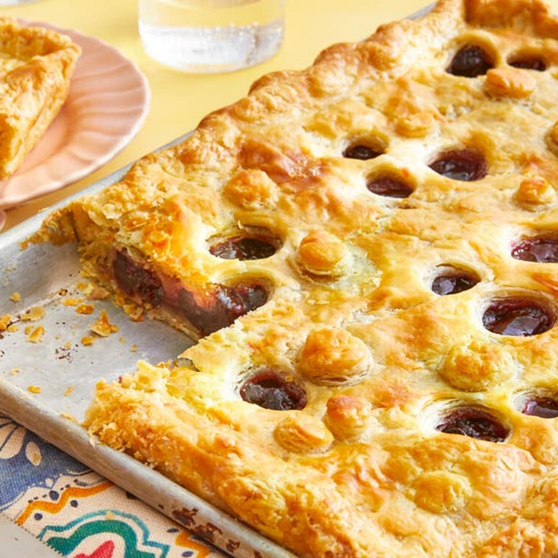 Double Cherry-Almond Slab Pie