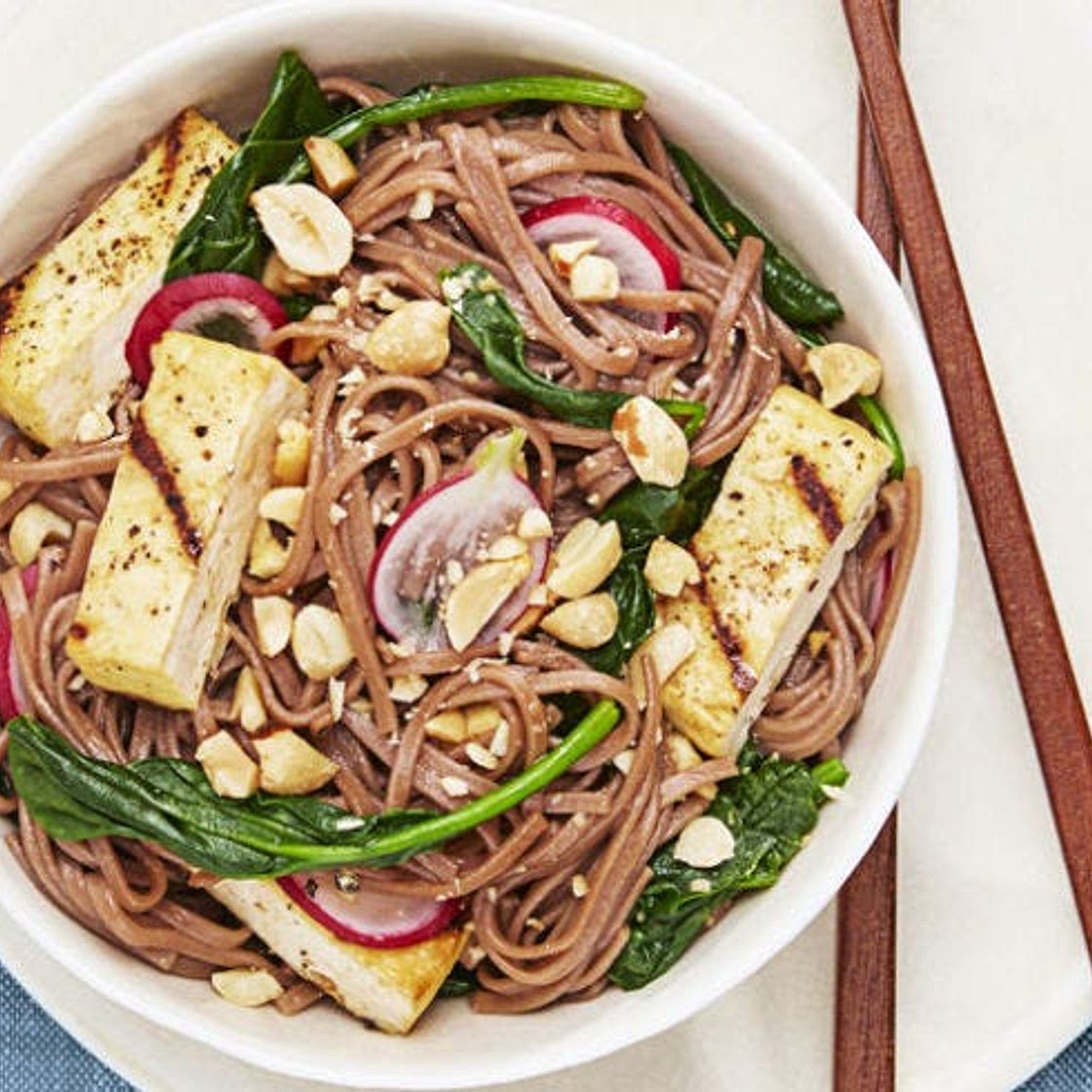 Soba Salad with Grilled Tofu